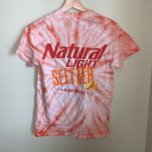 natty light tie dye t shirt